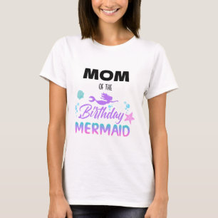 Camiseta Cumpleaños Sirena Mamá
