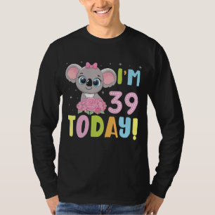 Camiseta Cumpleaños Sloth Hoy tengo 39 años, feliz para mí
