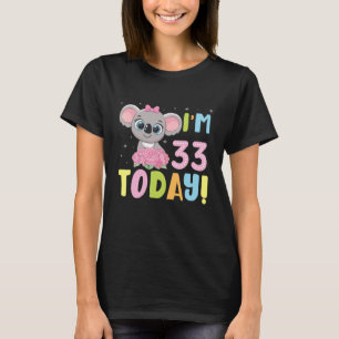 Camiseta Cumpleaños Sloth Tengo 33 años y estoy feliz conmi