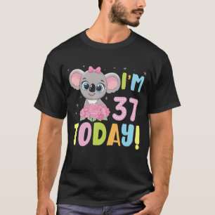 Camiseta Cumpleaños Sloth Tengo 37 años y estoy feliz conmi