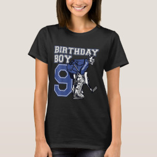 Camiseta Cumpleaños Temático de Portero de Hockey sobre Hie
