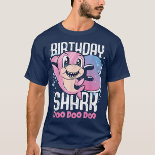 Camiseta Cumpleaños Tiburón 3 años Chica de cumpleaños Tibu