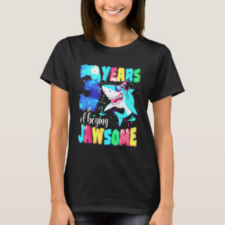 Camiseta Cumpleaños Tiburón Lindo 3 Años Niños Niñas 3er Cu
