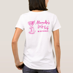 Camiseta Cumpleaños Treinta 30 Sucios Rosa de Moda