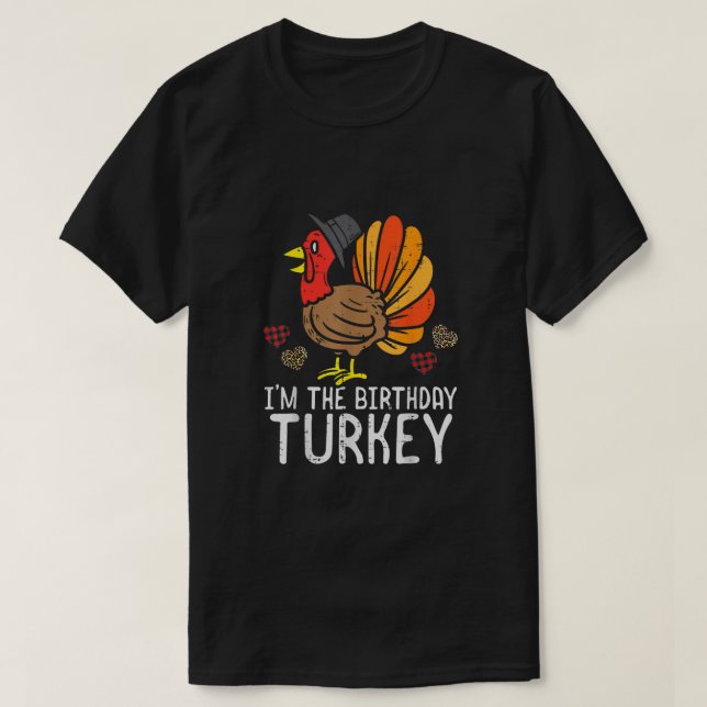 Camiseta Cumpleaños Turquía Divertido Feliz Día de Gracias (Diseño del anverso)