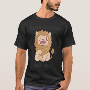 Camiseta Cumpleaños Un León Salvaje Animales Celebración Bo