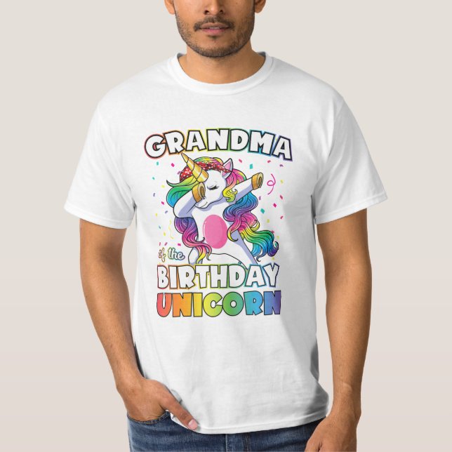 Camiseta Cumpleaños Unicorn Dabbing (Anverso)