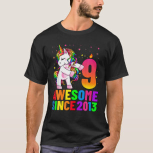 Camiseta Cumpleaños Unicornio De 9 Años De Edad