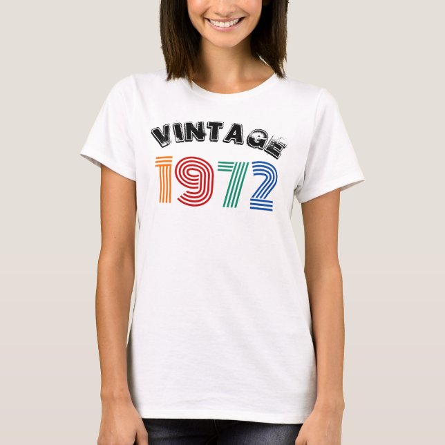 Camiseta Cumpleaños Vintage 1972 52 (Anverso)
