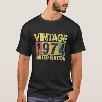 Camiseta Cumpleaños Vintage 1974 48 Años Cumpleaños Diverti