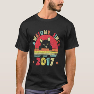 Camiseta Cumpleaños Vintage 5 Años Increíble Desde 2017 Ret