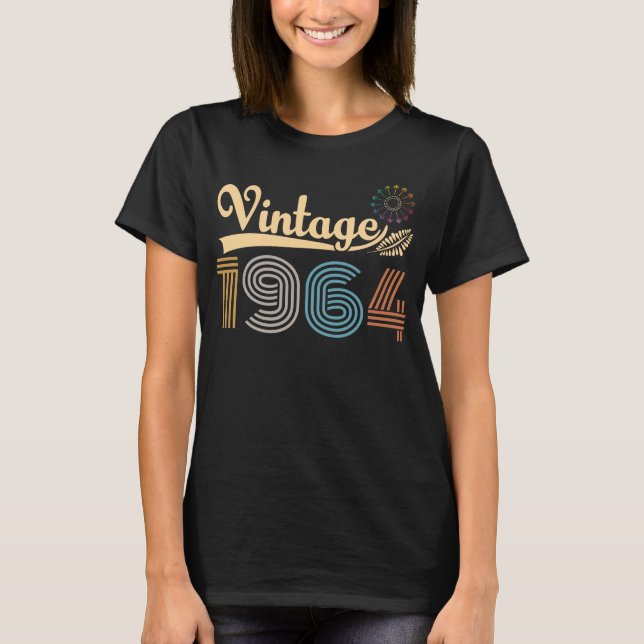 Camiseta cumpleaños vintage de 1964 (Anverso)