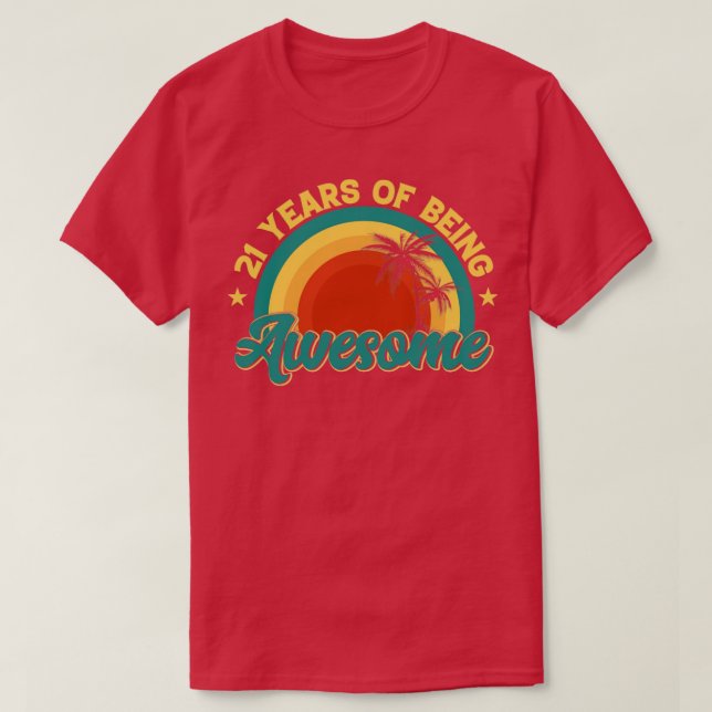 Camiseta Cumpleaños Vintage de 21 años (Diseño del anverso)