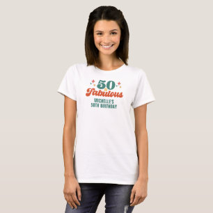 Camiseta Cumpleaños Vintage Retro 50 y Fabuloso