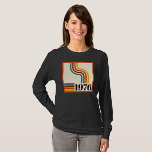Camiseta Cumpleaños Vintage Retro Stripe 50 de 1976