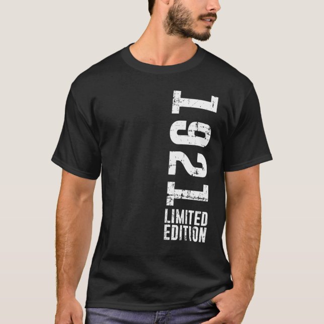 Camiseta Cumpleaños Y Vintage 1921 (Anverso)