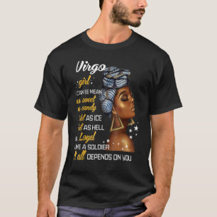 Camiseta Cumpleaños Zodiac Virgo Chica Agosto O Septiembre