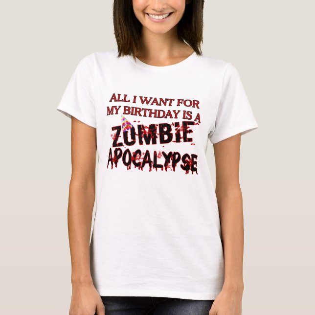 Camiseta Cumpleaños Zombie Apocalypse (Anverso)
