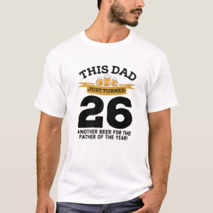 Camiseta Cumplen 26 Abejas Beer Dad 26º Cumpleaños De Padre