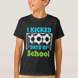 Camiseta Cumplí 100 Días De Escuela Fútbol Divertido Niños