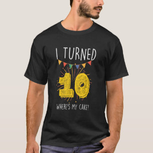 Camiseta Cumplí 10 años y mi pastel de cumpleaños se celebr