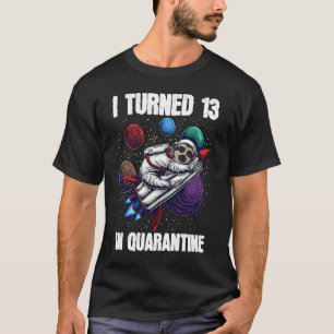 Camiseta Cumplí 13 Años En Cuarentena Astronauta Sloth 13th