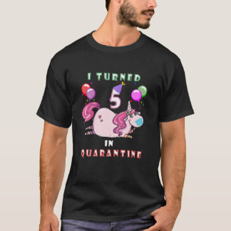 Camiseta Cumplí 5 En Cuarentena | Unicornio 5º Cumpleaños G