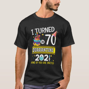 Camiseta Cumplí 70 Años En Cuarentena, Setenta Años Hombres