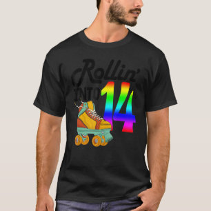 Camiseta Cumpliendo 14 Mujeres Patinaje Patines Cumpleaños