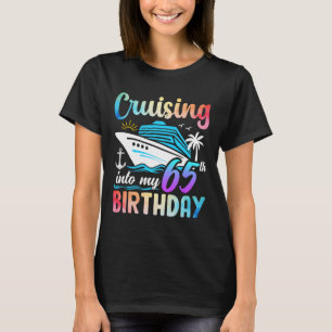 Camiseta Cumpliendo 65 años Crucero de cumpleaños 65 años