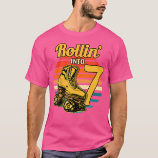 Camiseta Cumpliendo 7 años Fiesta de Cumpleaños Patinaje