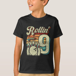Camiseta Cumpliendo 9 Años de Edad Fiesta de Cumpleaños de