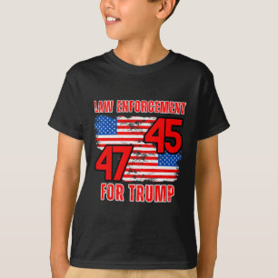 Camiseta Cumplimiento De La Ley Para Trump 45 47