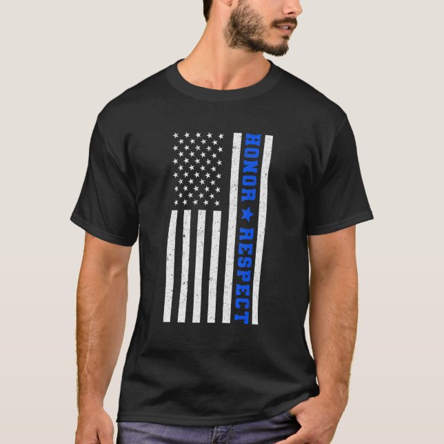 Camiseta Cumplimiento de la ley por respeto de honor (Anverso)