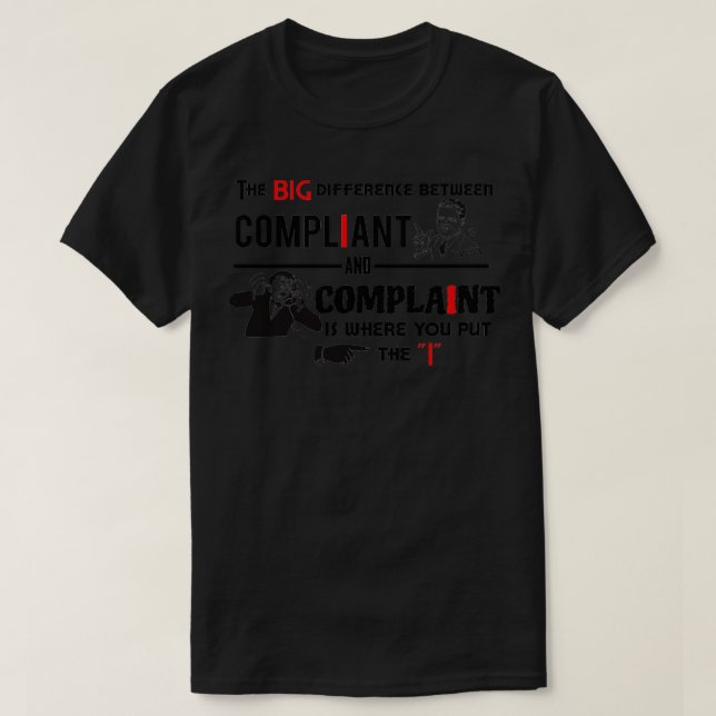 Camiseta Cumplimiento o queja (Diseño del anverso)
