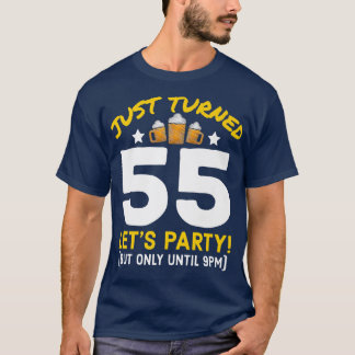 Camiseta Cumplió 55 años como Fiesta hasta las 9 p.m.
