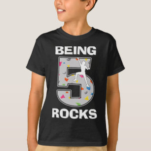 Camiseta Cumplir 5 Años es Genial Escalador en Roca Cumplea