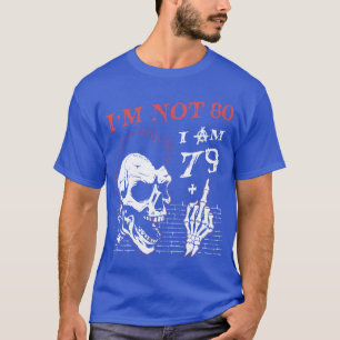 Camiseta Cumplo 79 Más Dedo Medio Cumpleaños 80
