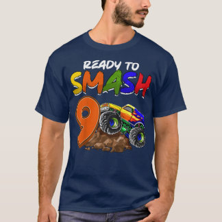 Camiseta Cumplo 9 Monster Truck Fiesta Infantil