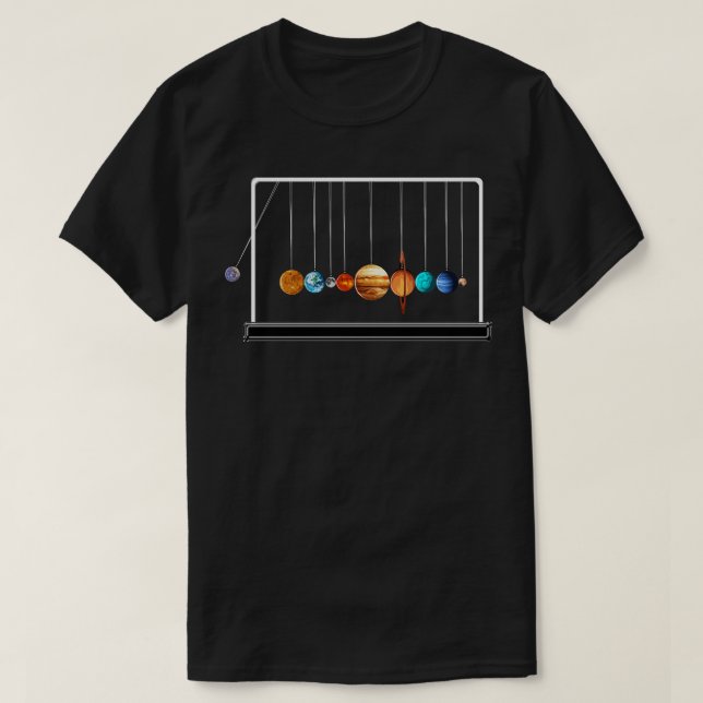 Camiseta Cuna de las bolas espaciales de Newton (Diseño del anverso)