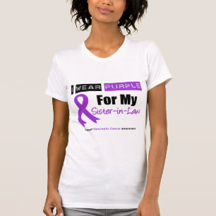 Camiseta Cuñada púrpura de la cinta del cáncer pancreát