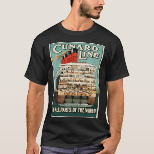 Camiseta Cunard Line Vintage Travel