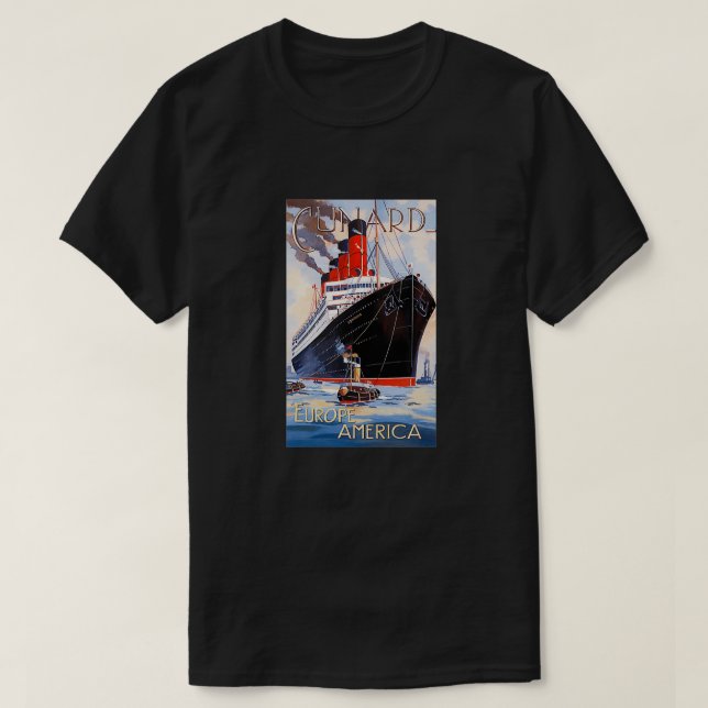 CAMISETA CUNARD OCEAN LINER AQUITANIA (Diseño del anverso)
