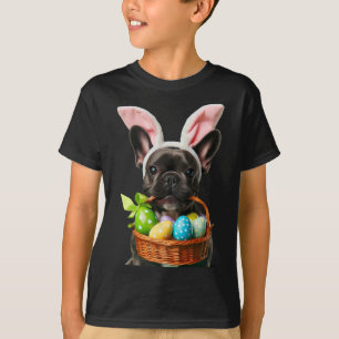 Camiseta Cunco lindo oreja Bulldog francés perro de pascua,