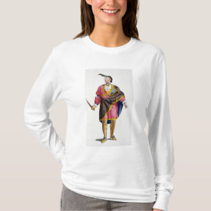 Camiseta Cunne Shote, jefe del Cherokees, 1780 (coloure