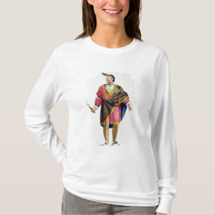 Camiseta Cunne Shote, jefe del Cherokees, 1780 (coloure