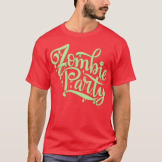 Camiseta Cuota impresa divertida de Halloween Fiesta zombie