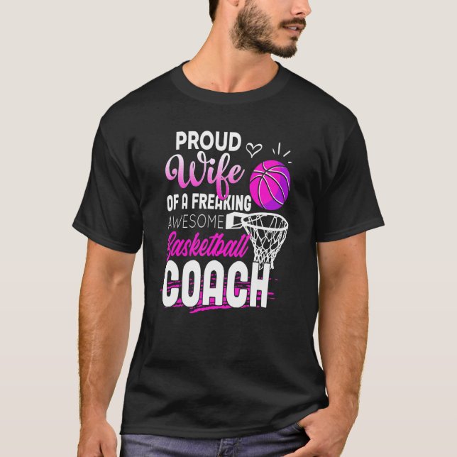 Camiseta Cuota temática del entrenador de baloncesto Wife B (Anverso)