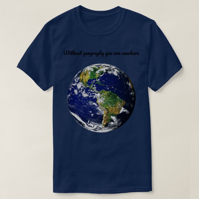 Camiseta Cuota terrestre de geografía (Diseño del anverso)