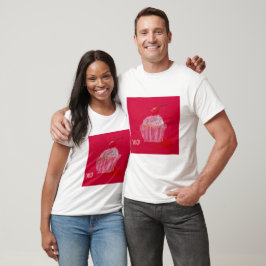 Camiseta Cupcake con glaseado de fresa